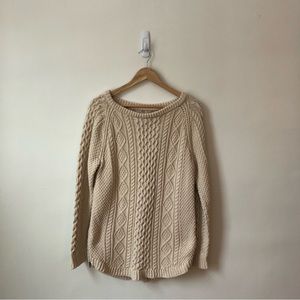 L.L. Bean Women’s Signature Cotton Fisherman Tunic Sweater Women’s Medium